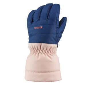 Skihandschuhe 500 Kinder warm wasserdicht blau/rosa