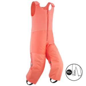 Skihose Latzhose 500 warm wasserdicht Kinder koralle