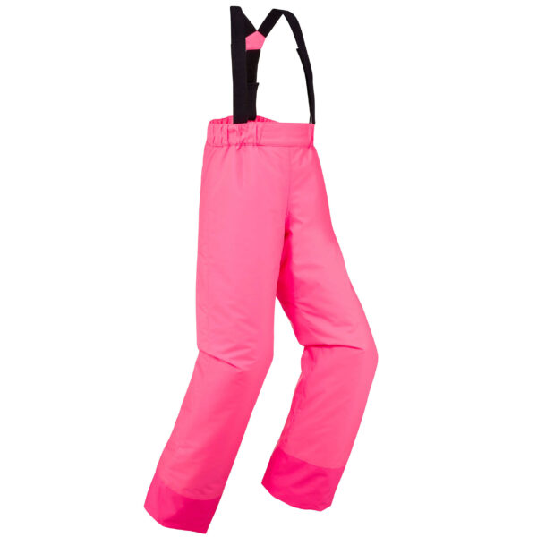 Skihose warm wasserdicht 100 Kinder neonrosa