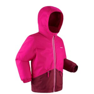 Skijacke 100 warm wasserdicht Kinder rosa