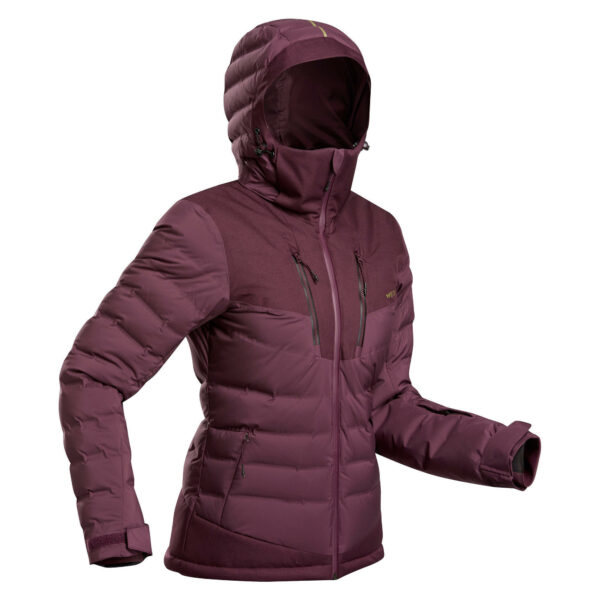 Skijacke Daunenjacke Piste Warm 900 Damen bordeaux