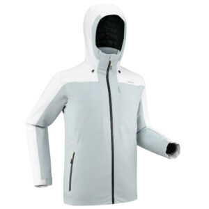 Skijacke Piste Warm 500 Herren grau/weiss