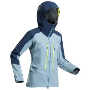 Skijacke Tourenjacke Tourenski Damen hellblau/dunkelblau