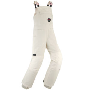 Snowboardhose Latzhose Bib 500 Mädchen beige