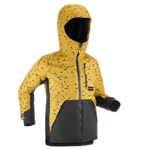 Snowboardjacke Skijacke 500 Kinder gelb