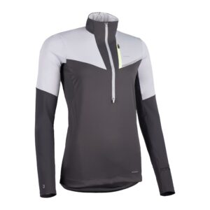 Softshell-Laufshirt langarm Trail Damen grau