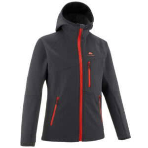 Softshelljacke Bergwandern MH550 Kinder Gr.122–170 schwarz