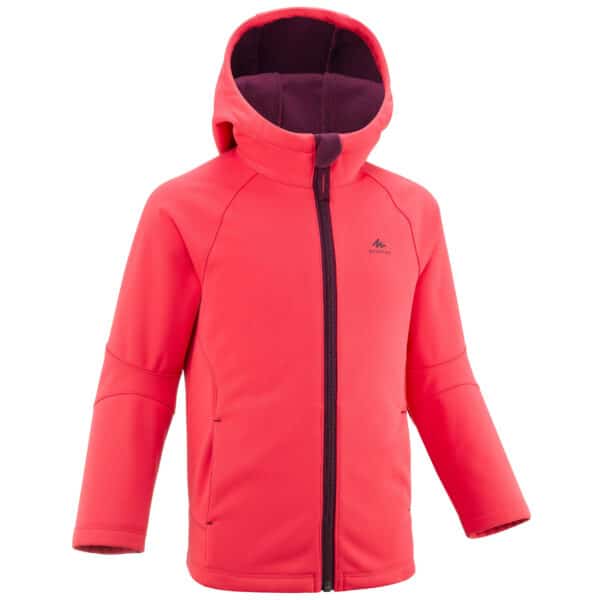 Softshelljacke Bergwandern MH550 Kleinkinder Gr. 92–116 rosa