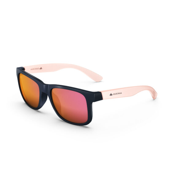 Sonnenbrille Wandern MH T140 Kinder ab 10 Jahren Kategorie 3 blau/rosa