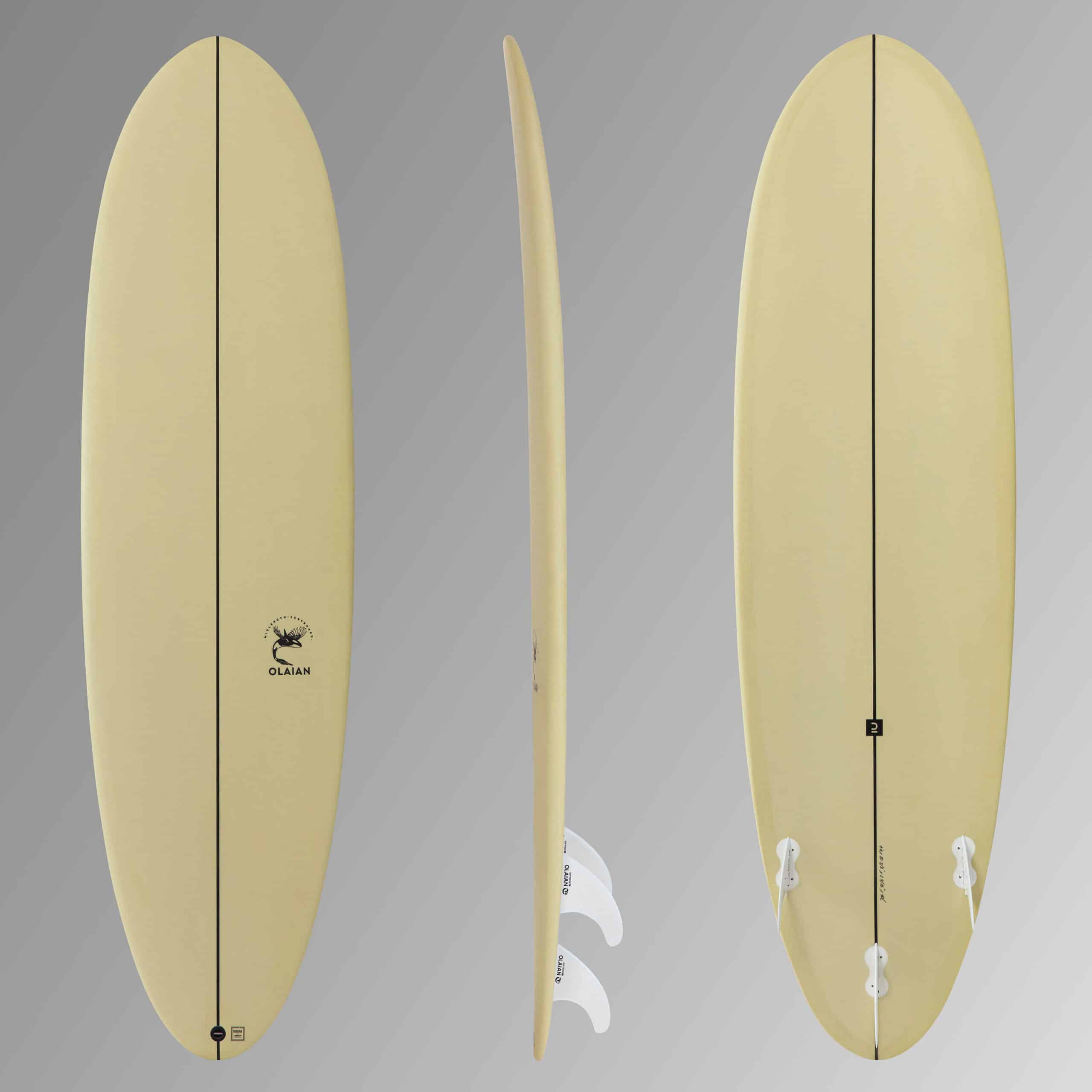 Surfboard 500 Hybrid 6'4" mit drei Finnen