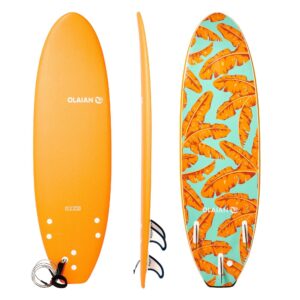 Surfboard Schaumstoff 500 6' inkl. Leash und 3 Finnen