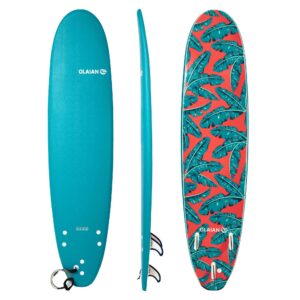 Surfboard Schaumstoff 500 7'8" inkl. Leash und 3 Finnen
