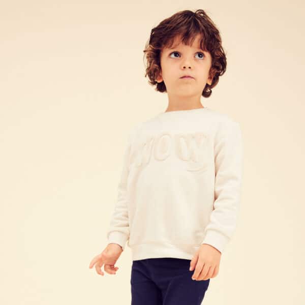 Sweatshirt Basic Kinder beige mit Motiven