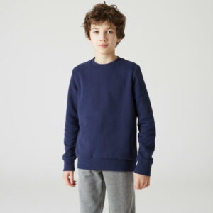 Sweatshirt Basic Rundhalsausschnitt Baumwolle Kinder marineblau