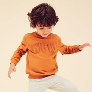 Sweatshirt Decat'oons Babyturnen Kinderturnen ockergelb mit Print
