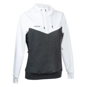 Sweatshirt Feldhockey FH500 Damen weiss/dunkelgrau