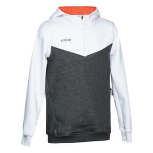 Sweatshirt Feldhockey FH500 Kinder Mädchen weiss/rosa