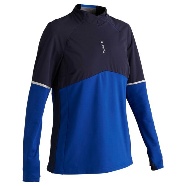 Sweatshirt Trainingsshirt Fussball T500 Damen blau