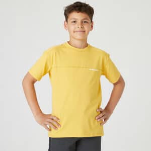 T-Shirt 500 Baumwolle atmungsaktiv Kinder gelb
