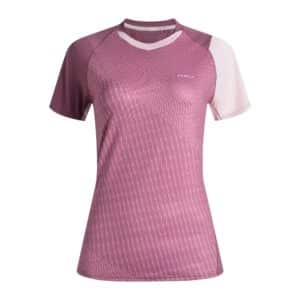 T-Shirt Damen Badminton 560 dunkelrosa