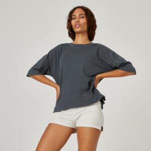 T-Shirt Loose Damen grau