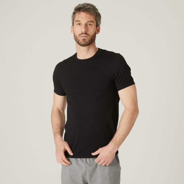 T-Shirt Slim Fitness Baumwolle dehnbar