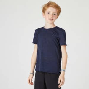 T-Shirt Synthetik atmungsaktiv 500 Kinder marineblau