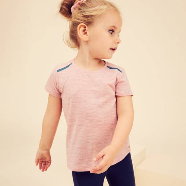 T-Shirt leicht atmungsaktiv 500 Kinder rosa