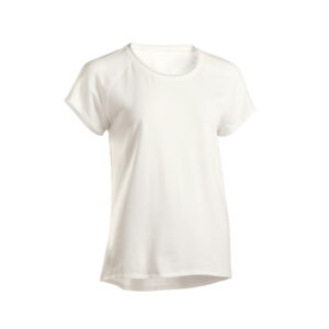 T-Shirt sanftes Yoga Damen weiss