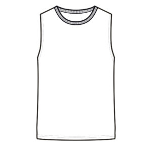 Tank-Shirt Baumwolle dehnbar Herren weiss
