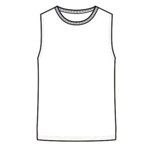 Tank-Shirt Baumwolle dehnbar Herren weiss