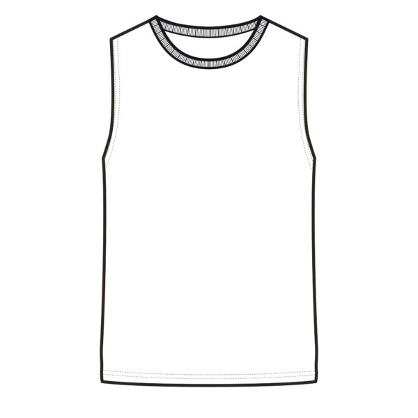 Tank-Shirt Baumwolle dehnbar Herren weiss