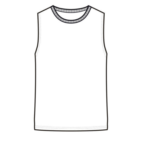 Tank-Shirt Baumwolle dehnbar Herren weiss