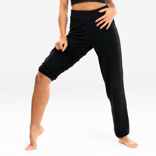 Tanzhose Modern Dance fließend Damen schwarz