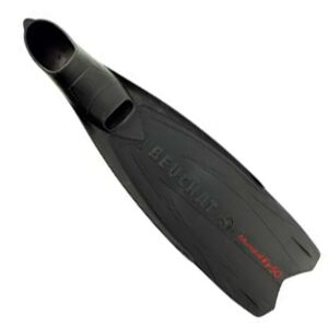 Tauchflossen Freediving Damen/Herren Beuchat Mundial One 50 schwarz