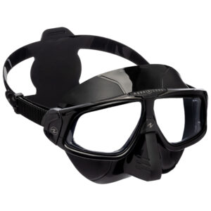 Tauchmaske Freediving Damen/Herren Aqualung Sphera X schwarz