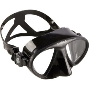 Tauchmaske Freediving Damen/Herren SPF 900 schwarz