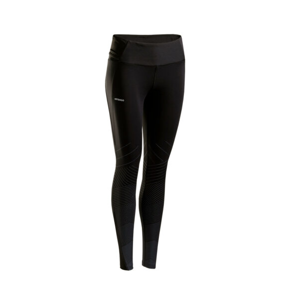 Tennis Leggings Damen Leg TH 900 schwarz/silbern