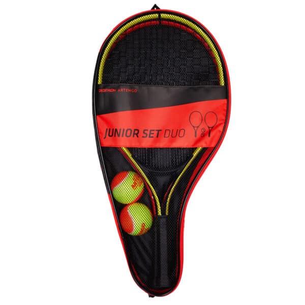 Tennis Set Duo 2 Schläger 2 Bälle 1 Husse Kinder
