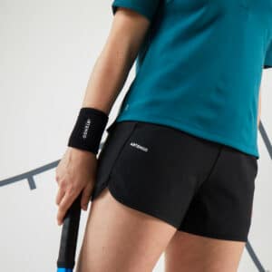 Tennis-Shorts Damen Essentiel schwarz