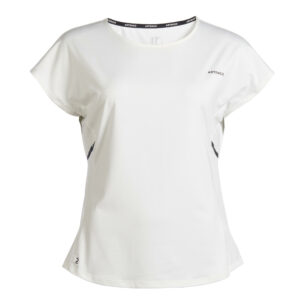 Tennis T-Shirt Damen Dry 500 cremeweiss