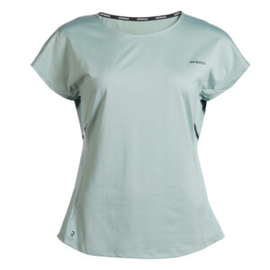 Tennis T-Shirt Damen Dry 500 hellkhaki