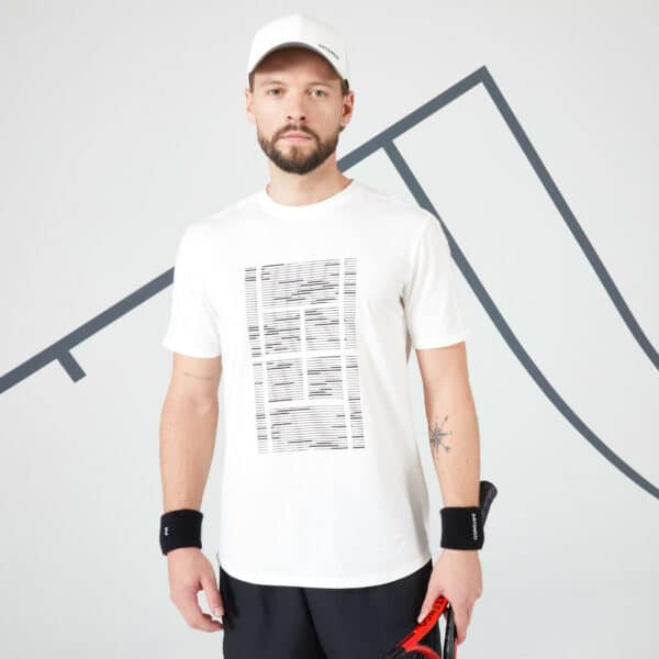 Tennis T-Shirt Herren Soft TTS cremefarben