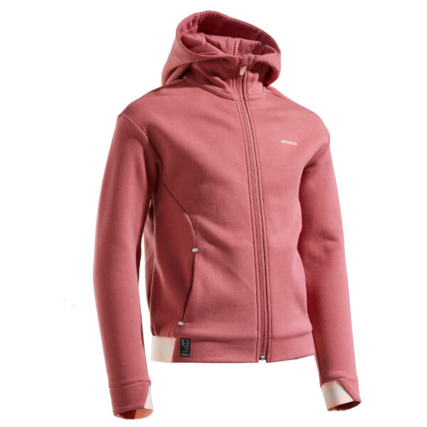 Tennisjacke Mädchen 500 warm altrosa