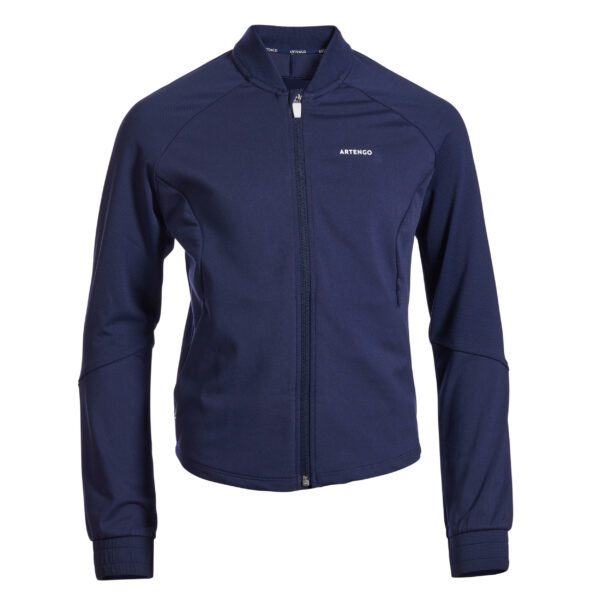 Tennisjacke Mädchen TJK500 marineblau