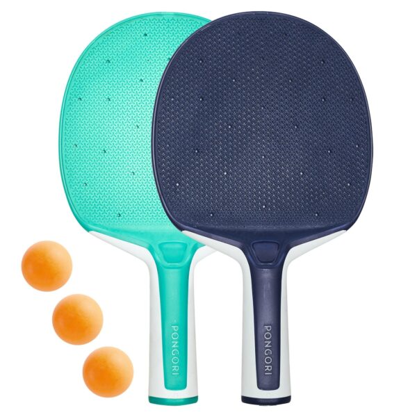 Tischtennis-Set 2 robuste Schläger PPR 130 O und 3 Bälle