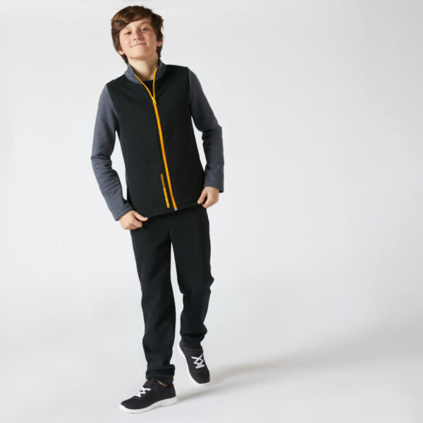 Trainingsanzug Baumwolle Warmy Zip Basic Kinder schwarz