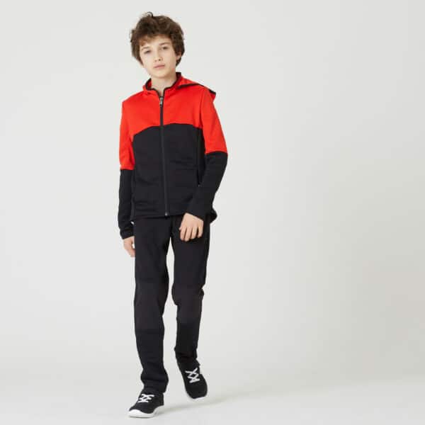 Trainingsanzug S500 atmungsaktiv Synthetik Kinder rot/schwarz