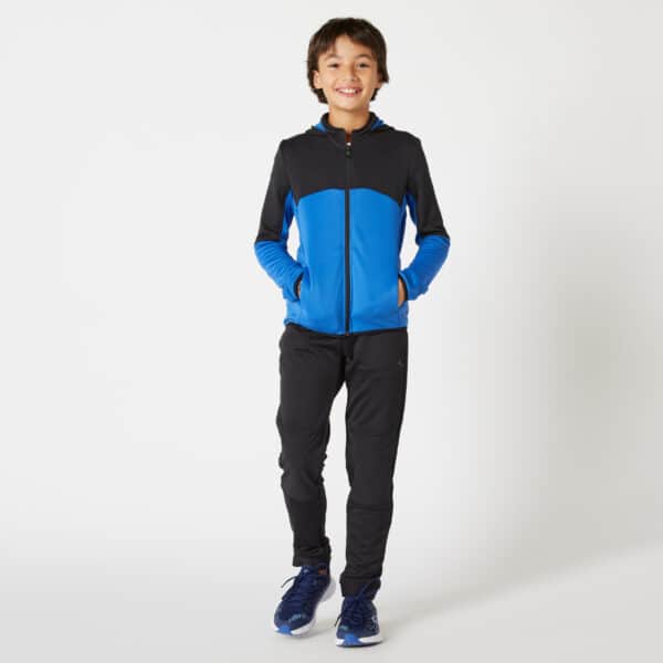Trainingsanzug Synthetik atmungsaktiv S500 Kinder blau/marineblau