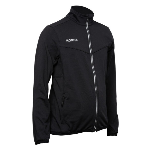 Trainingsjacke Feldhockey FH900 Kinder schwarz